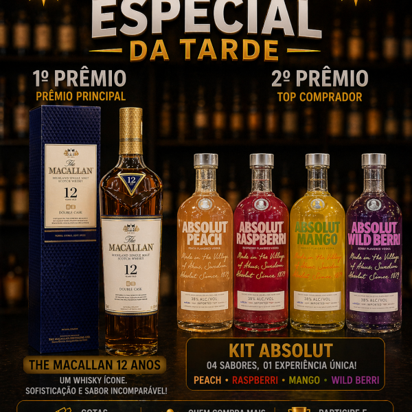 🚨🥃 SORTEIO ESPECIAL DA TARDE – LUXO DE VERDADE! 🥃🚨
