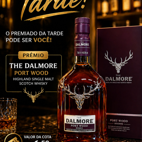 SORTEIO DA TARDE DALMORE PORT WOOD 🦌🥃